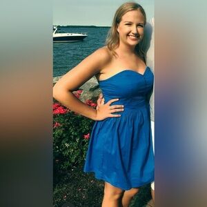 BeBop Vibrant Teal Strapless Dress